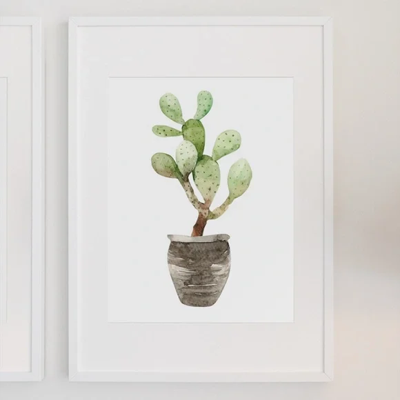 Wall Art Watercolor Cactus Plant Illustration Print Poster Unframed - Picture 9 of 9